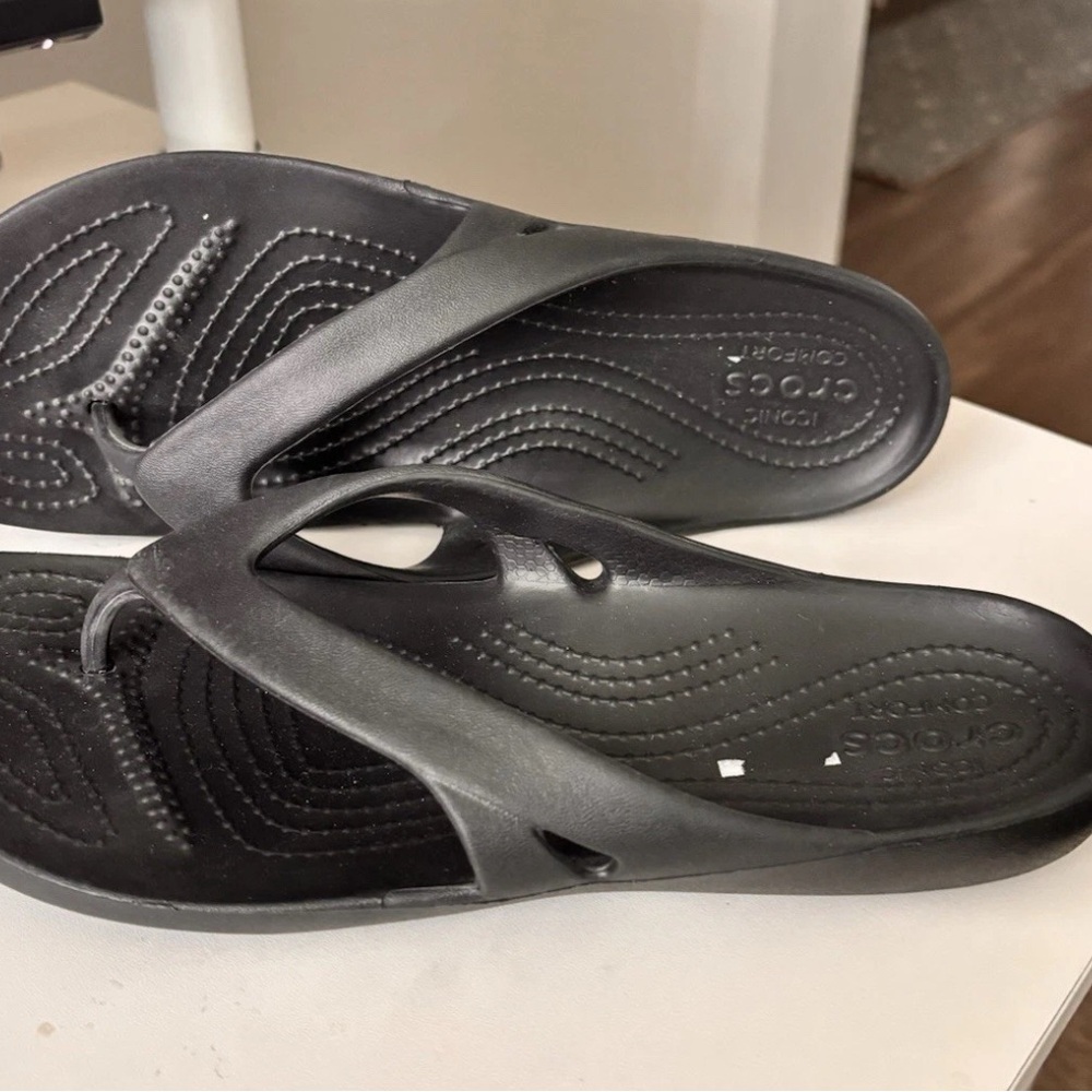 CROCS Charcoal Slide Sandals